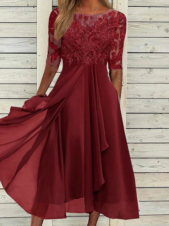 Taryn® | Elegante midi-jurk van kant