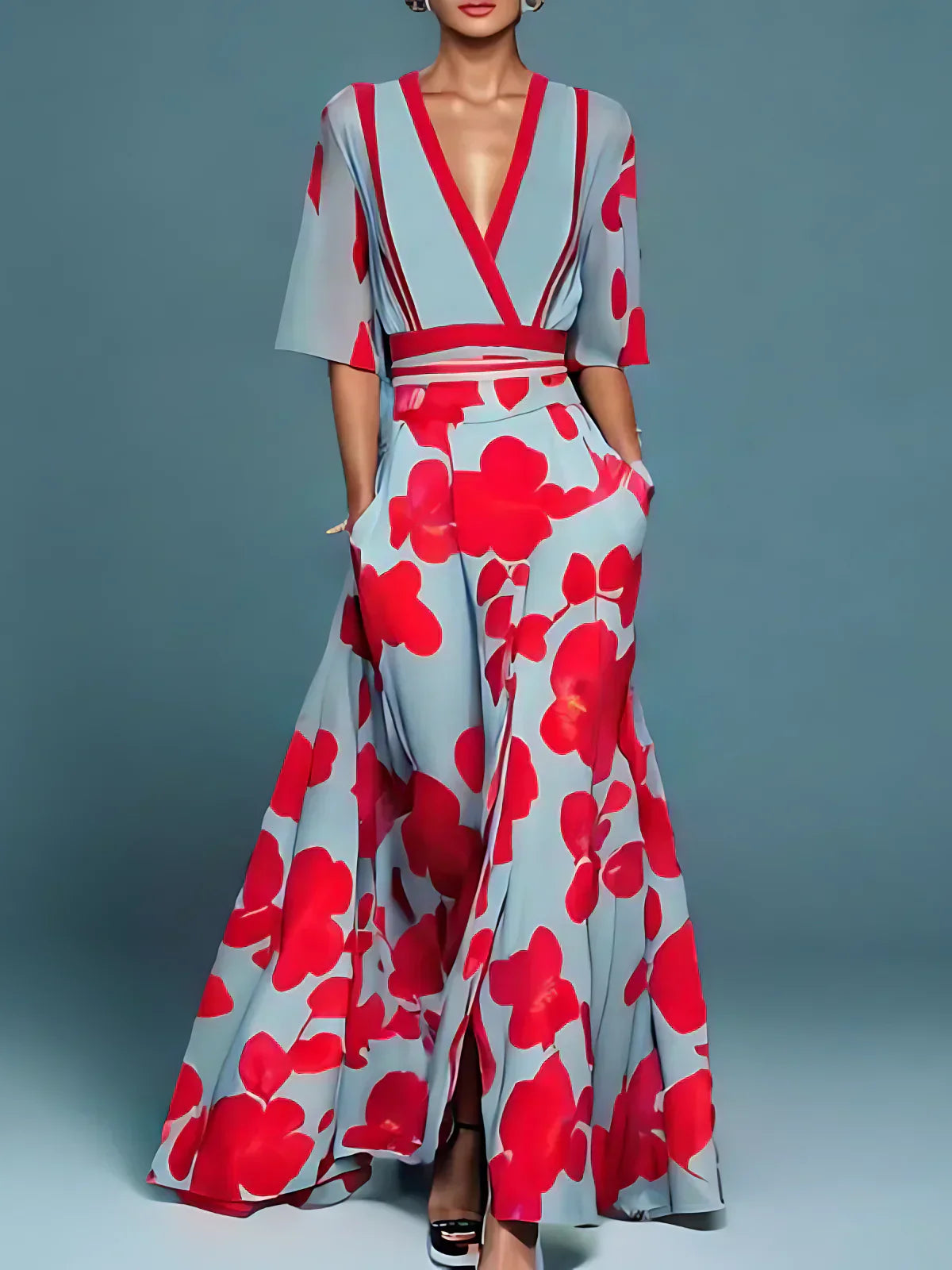 Jamie - Elegante jurk met bloemenmotief
