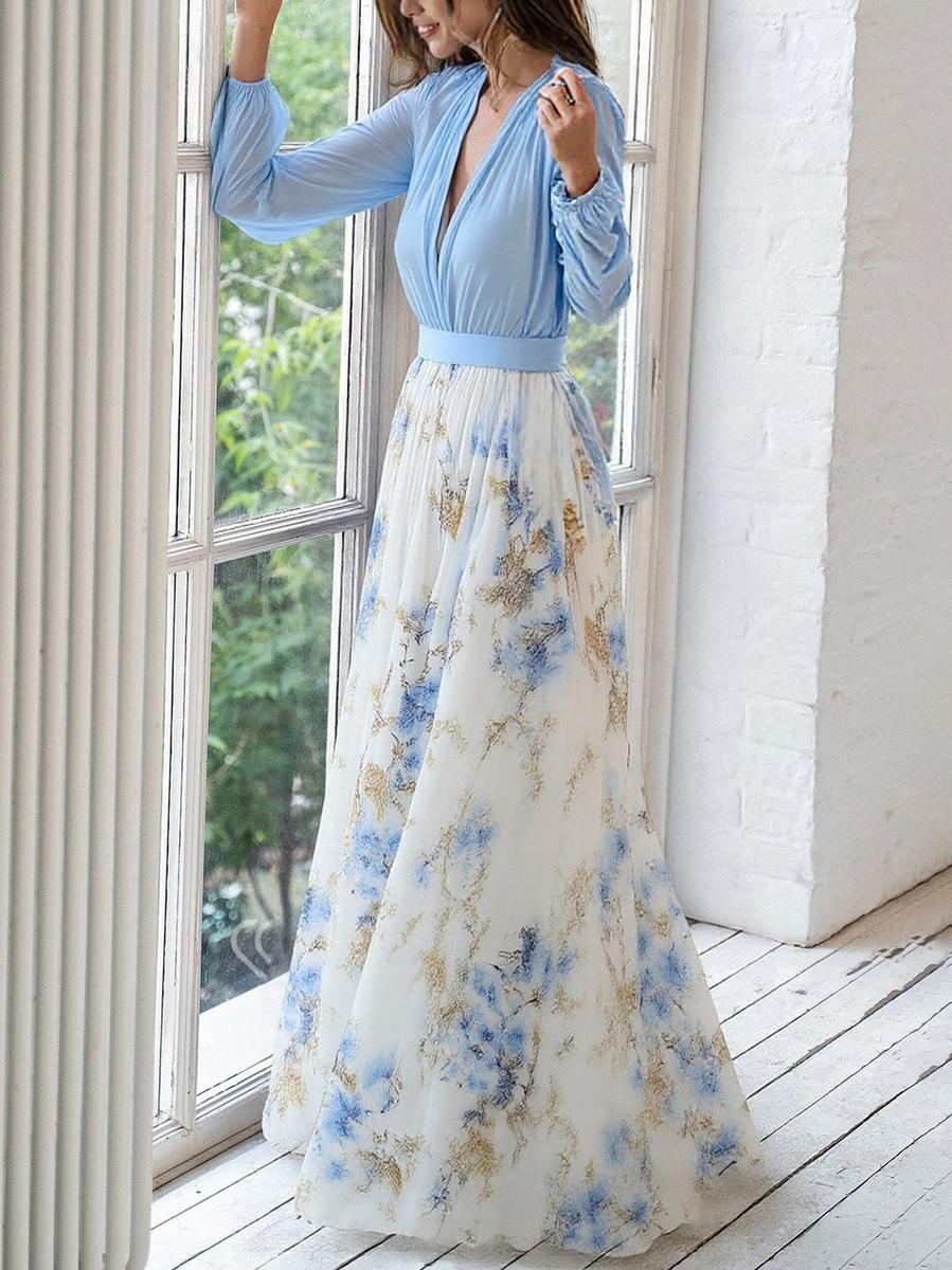Harper™ | Lange jurk met verblindende bloemenprint