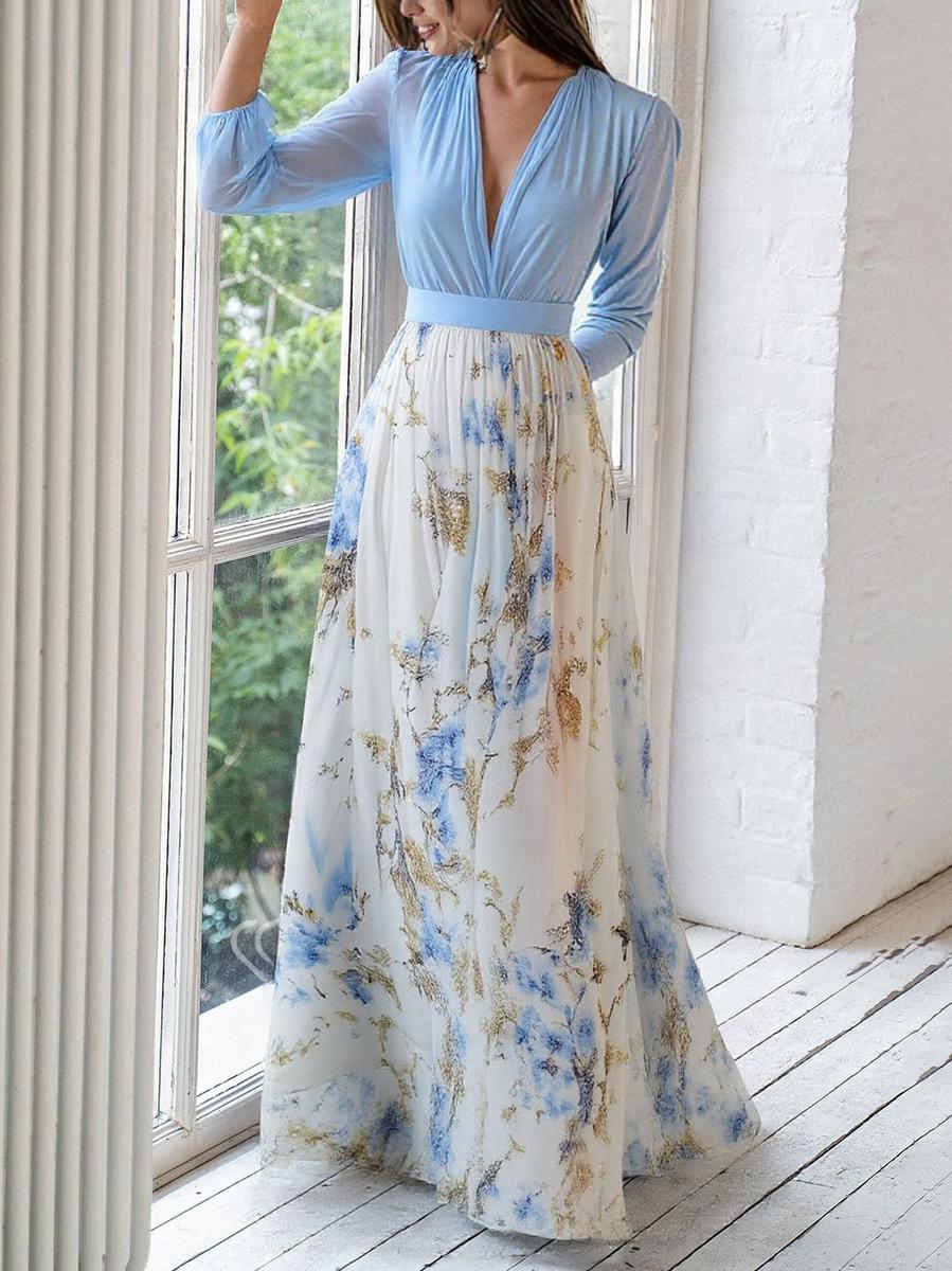 Harper™ | Lange jurk met verblindende bloemenprint