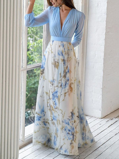 Harper™ | Lange jurk met verblindende bloemenprint