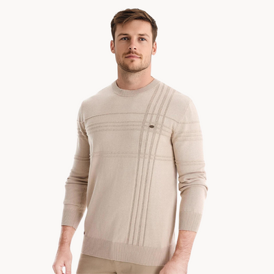 Lars | Stijlvolle herenpullover met ruitdesign