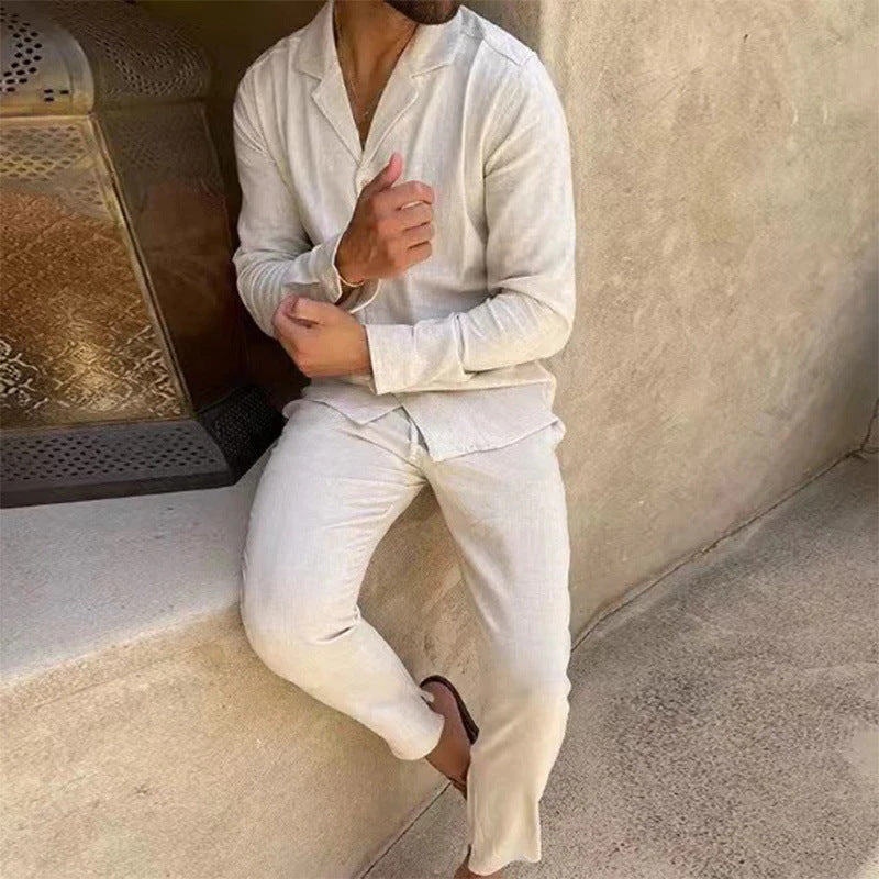 Zeus™ | Compleet Zomeroutfit voor Mannen in Linnen