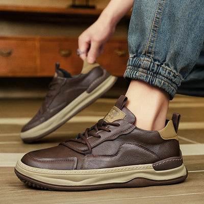 Tony™ | Leren schoenen met dikke zool