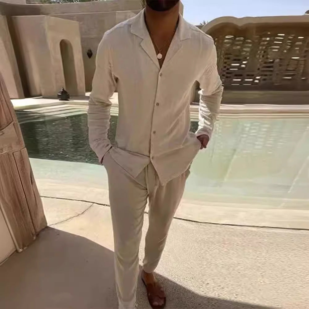 Zeus™ | Compleet Zomeroutfit voor Mannen in Linnen