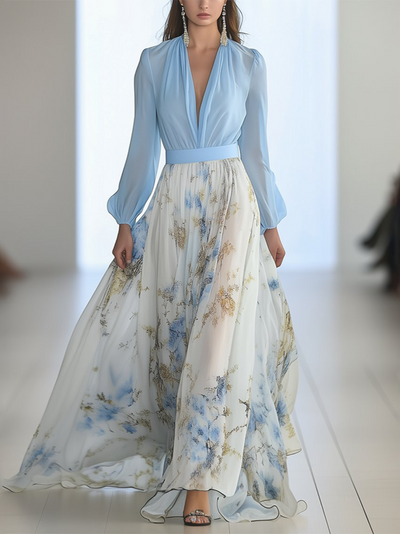 Harper™ | Lange jurk met verblindende bloemenprint