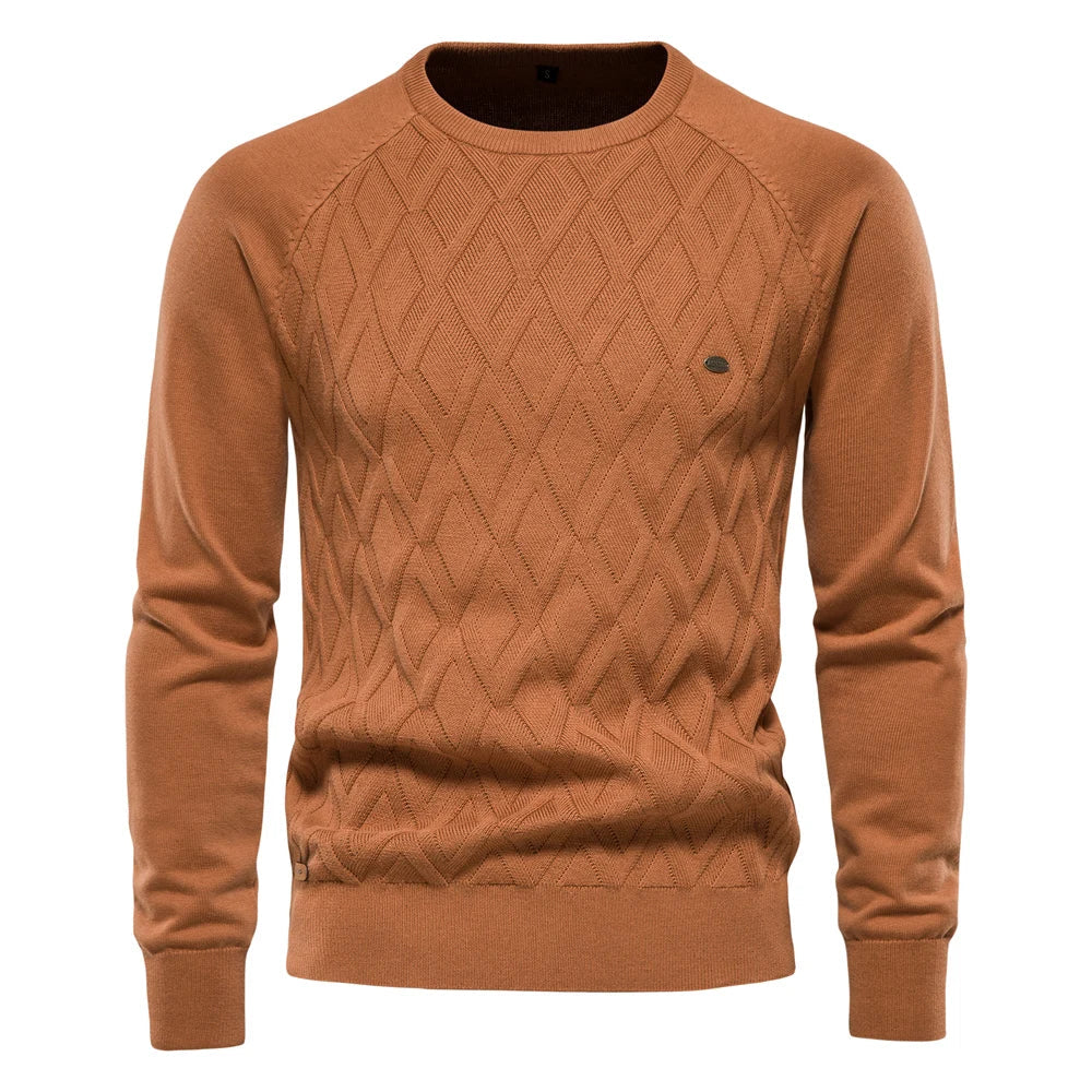Tobias | Herenpullover met Ruitpatroon