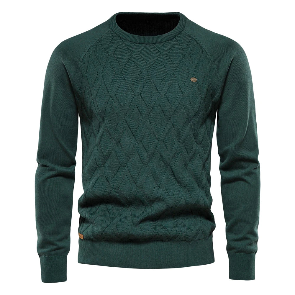 Tobias | Herenpullover met Ruitpatroon