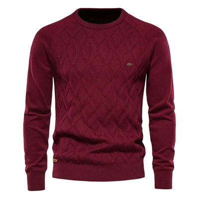 Tobias | Herenpullover met Ruitpatroon