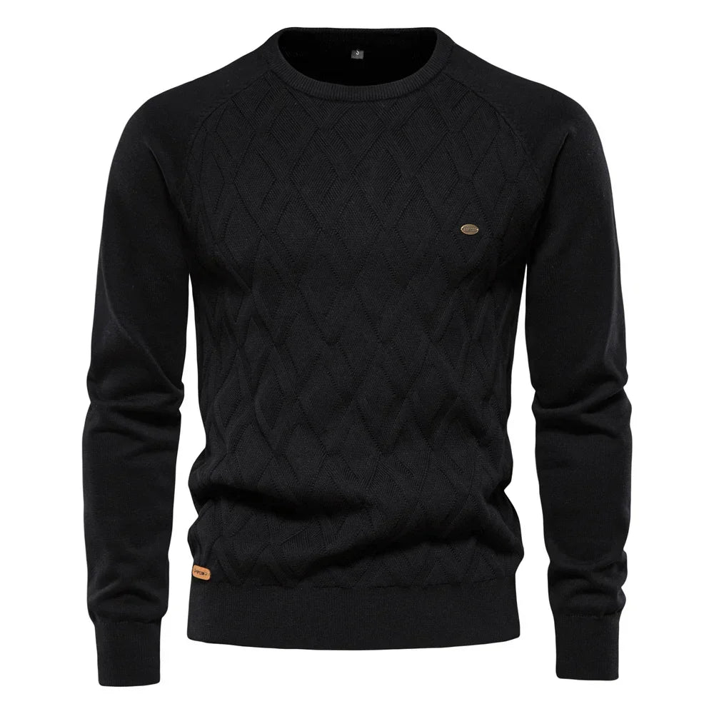 Tobias | Herenpullover met Ruitpatroon
