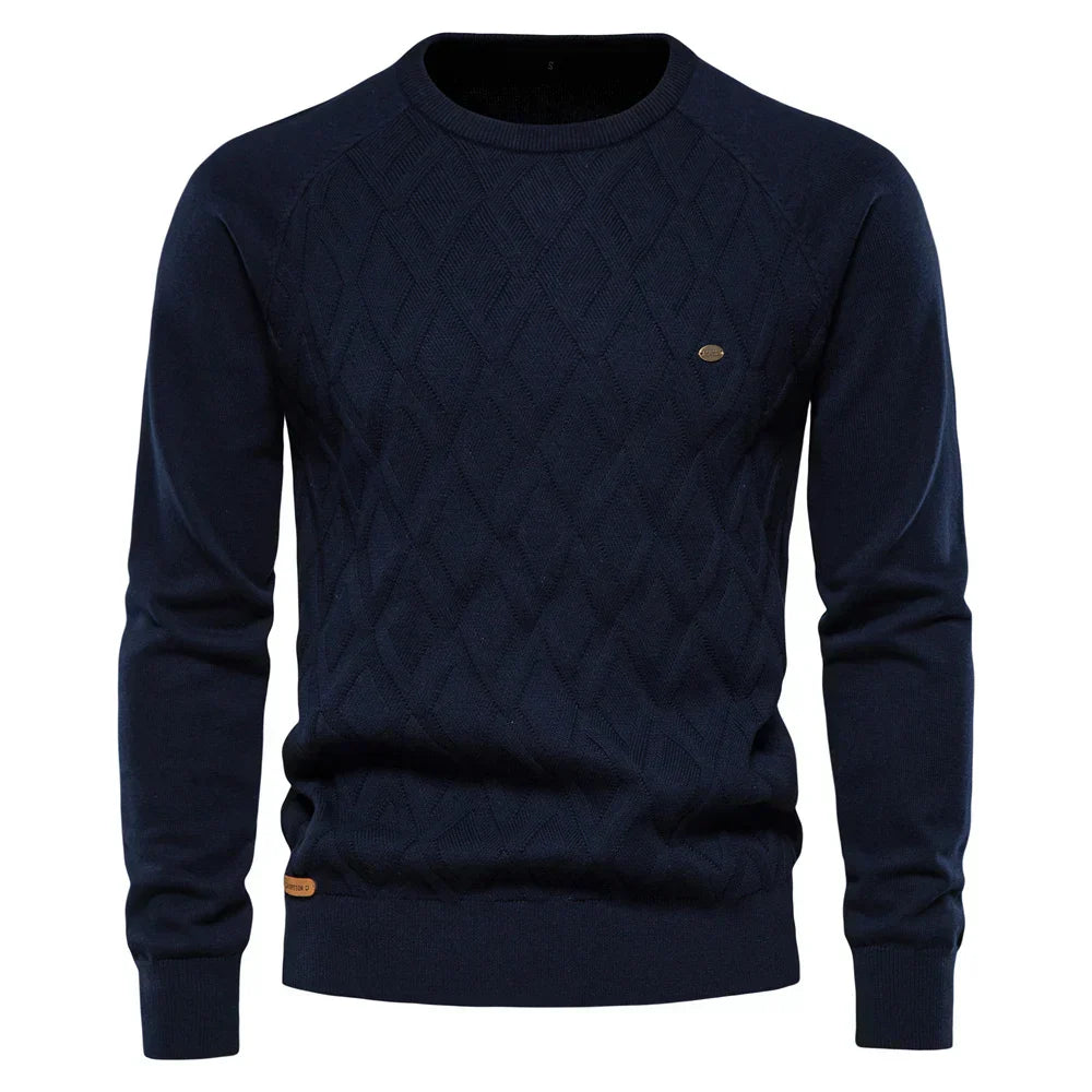 Tobias | Herenpullover met Ruitpatroon