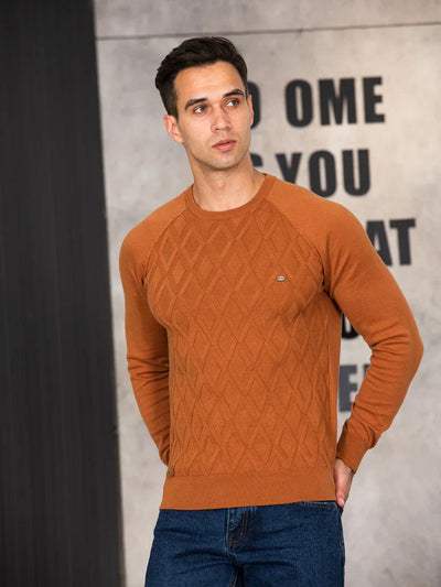 Tobias | Herenpullover met Ruitpatroon