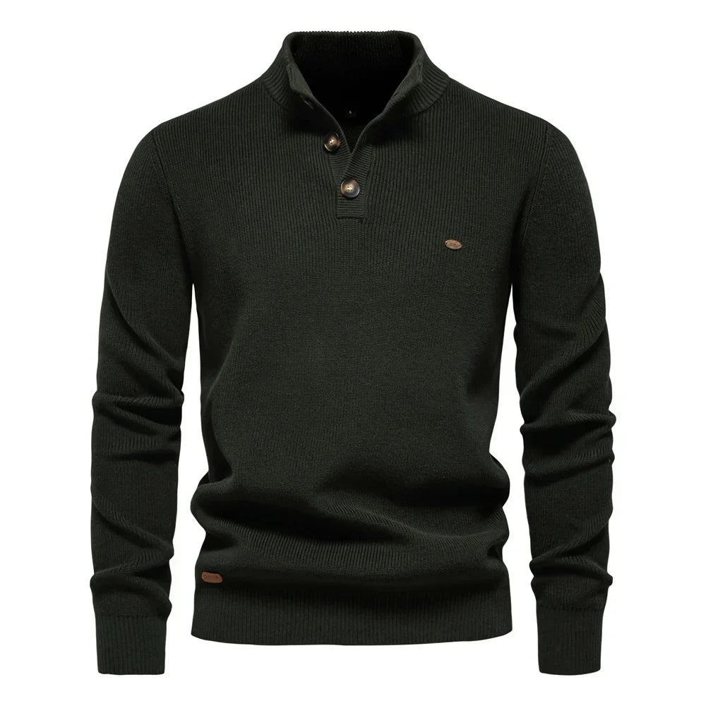Nils | Herenpullover met knoopdesign