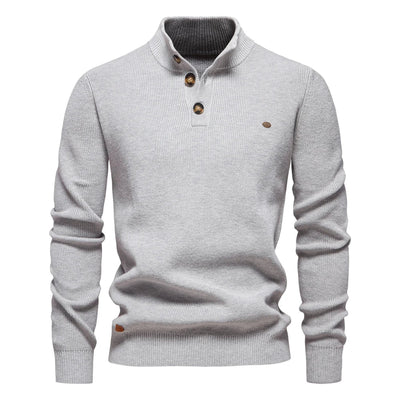 Nils | Herenpullover met knoopdesign