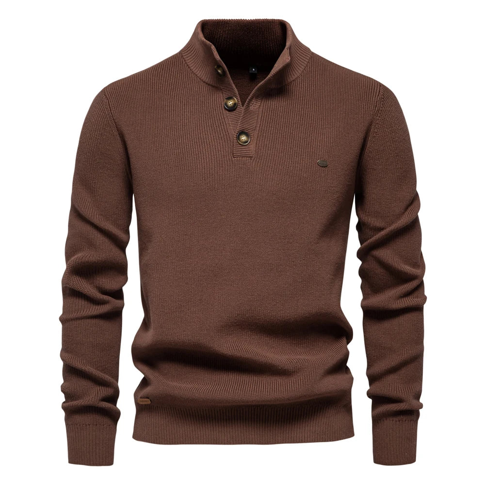 Nils | Herenpullover met knoopdesign