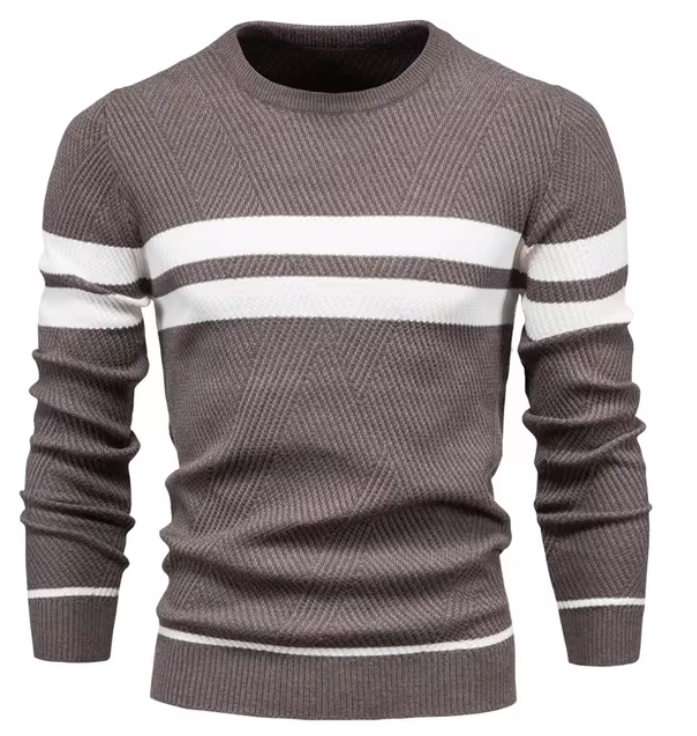 Marc | Stijlvolle herenpullover met visgraatpatroon