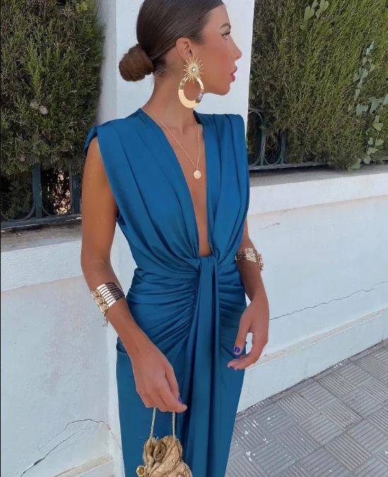 Lily | Elegante geplooide jurk