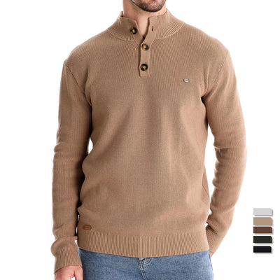 Nils | Herenpullover met knoopdesign