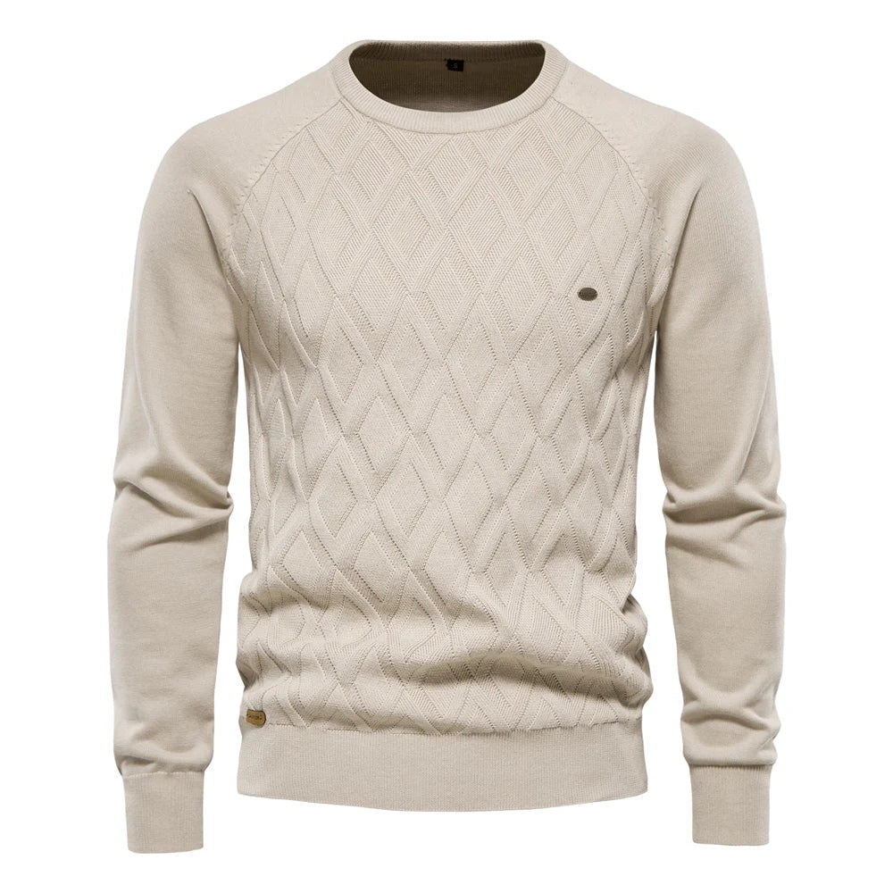 Tobias | Herenpullover met Ruitpatroon