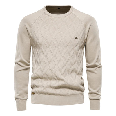 Tobias | Herenpullover met Ruitpatroon