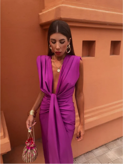 Lily | Elegante geplooide jurk