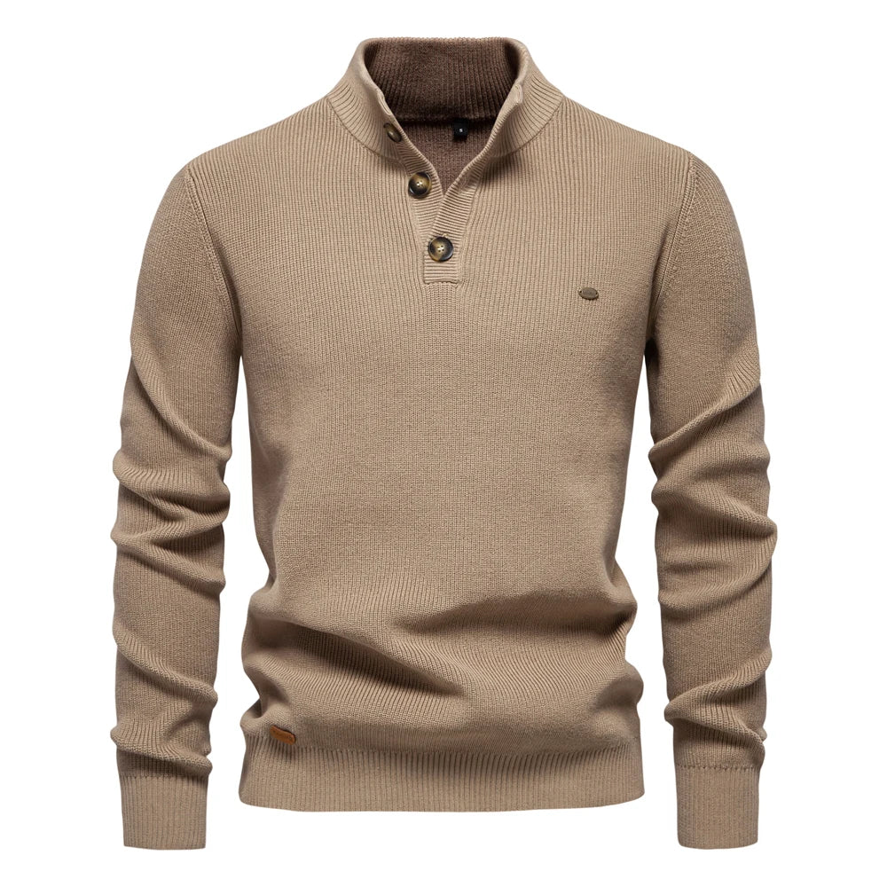 Nils | Herenpullover met knoopdesign
