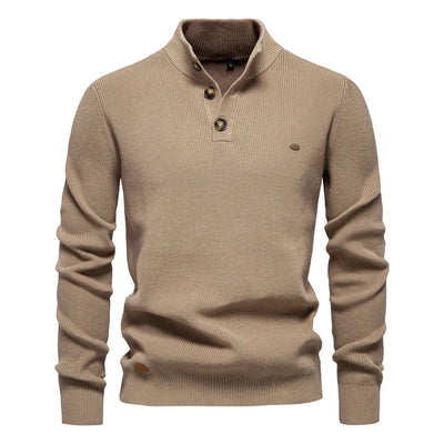 Nils | Herenpullover met knoopdesign
