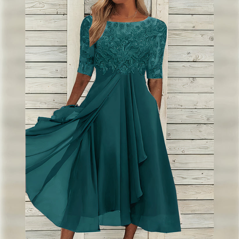 Taryn® | Elegante midi-jurk van kant