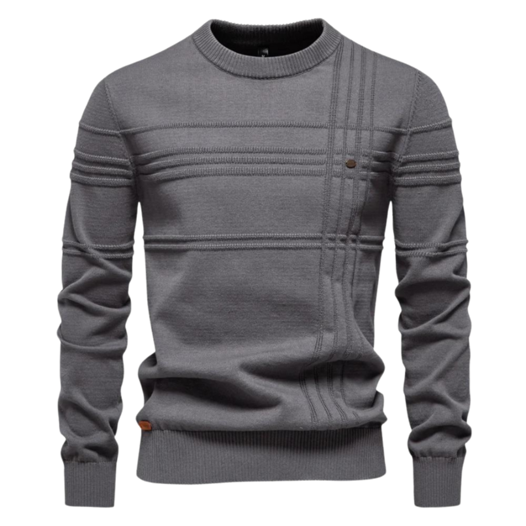 Lars | Stijlvolle herenpullover met ruitdesign