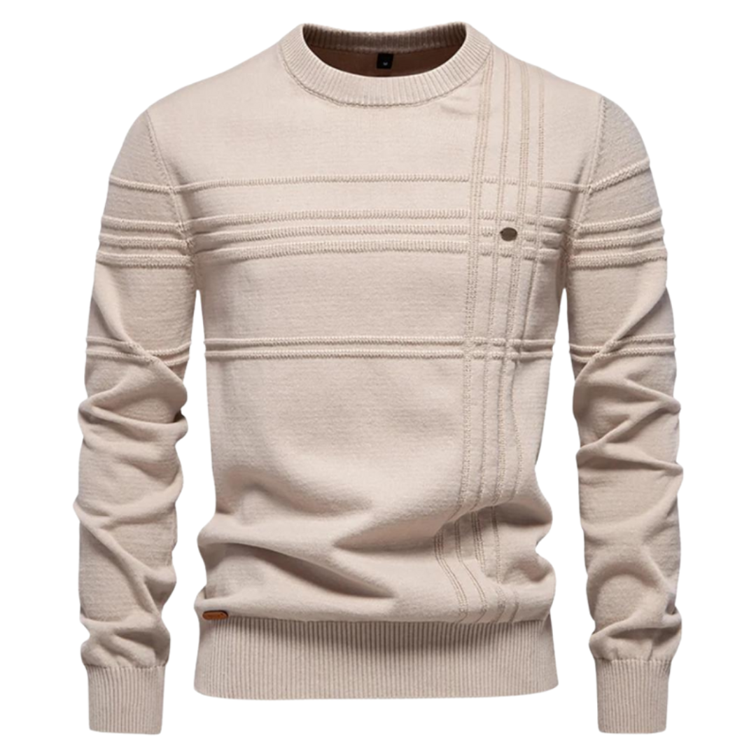Lars | Stijlvolle herenpullover met ruitdesign