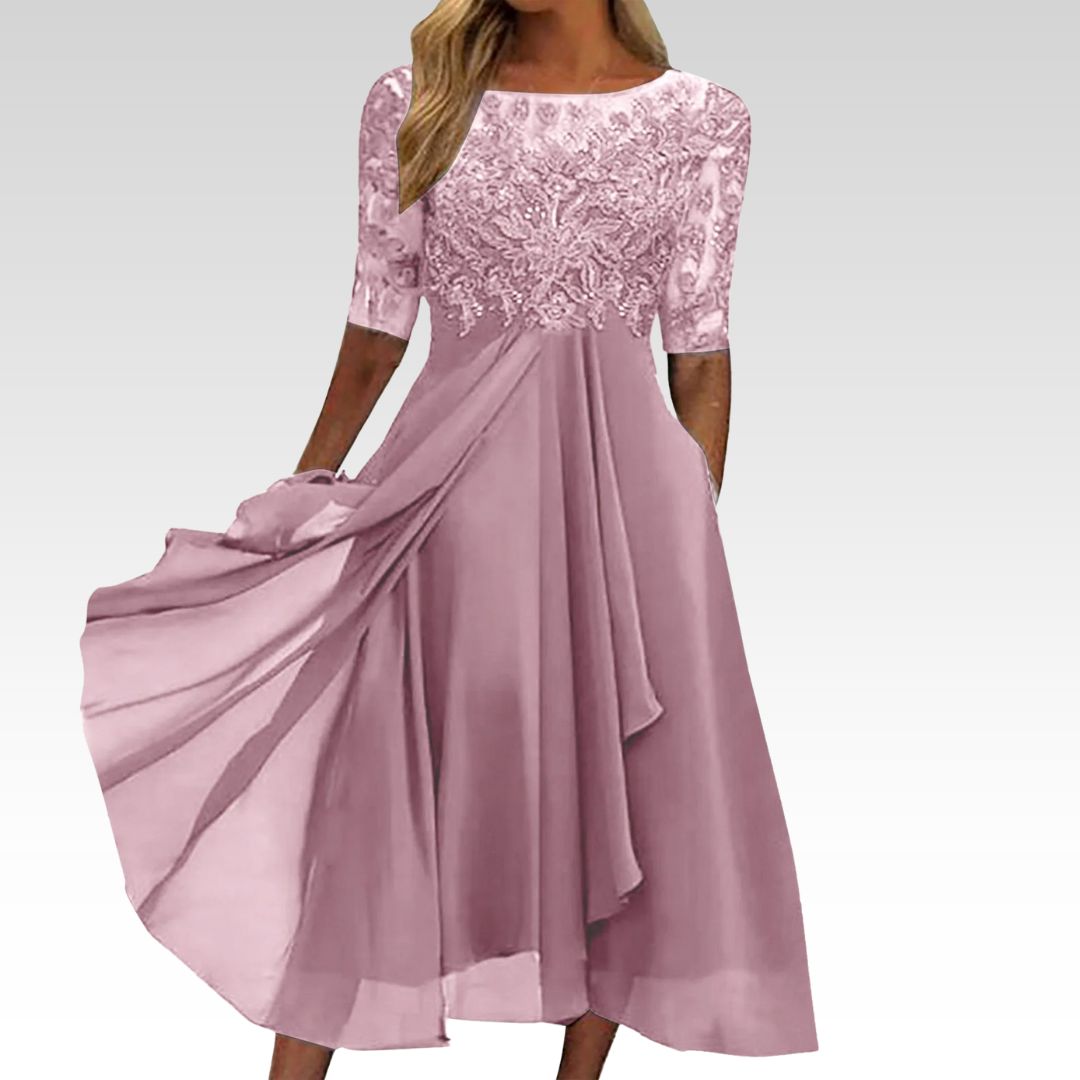 Taryn® | Elegante midi-jurk van kant