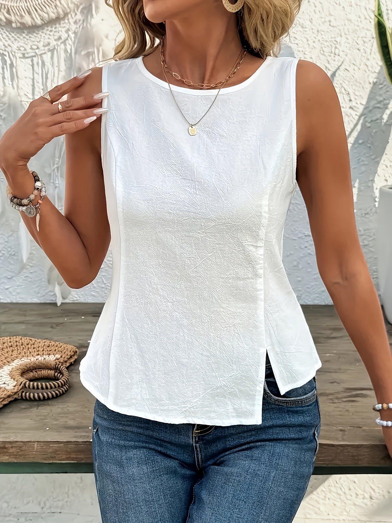 Céleste™ | Casual Zomertop met Ronde Halslijn