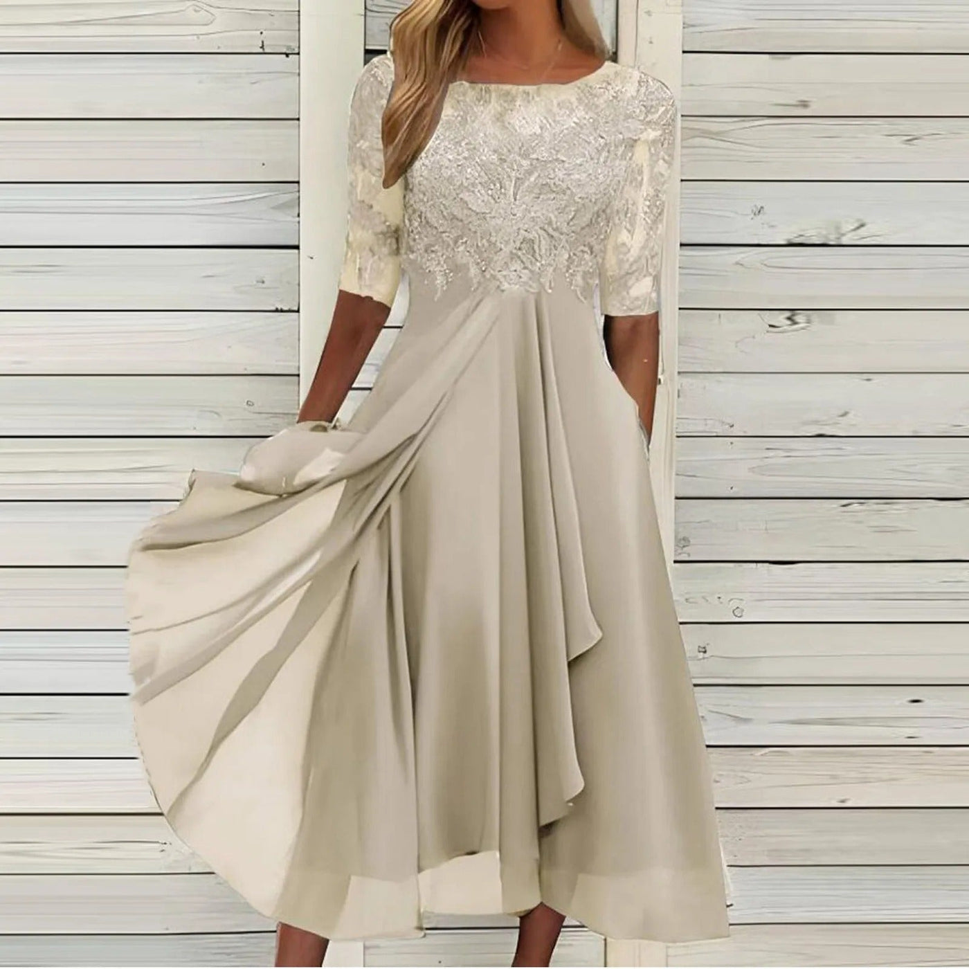 Taryn® | Elegante midi-jurk van kant