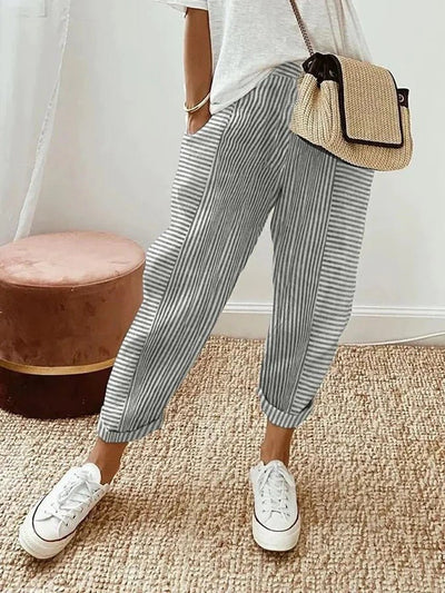 Lorene | Casual Gestreepte Broek