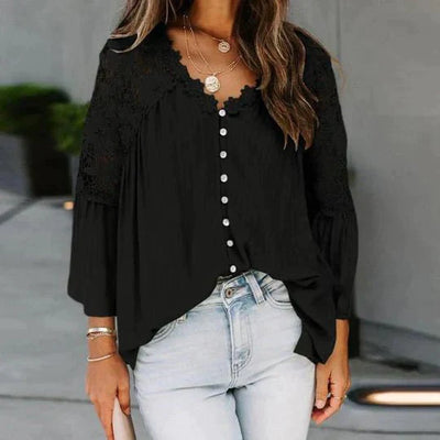 SARA™ | - Bloemen Kant Blouse