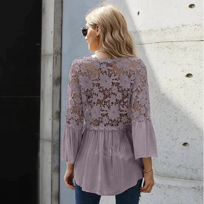 SARA™ | - Bloemen Kant Blouse