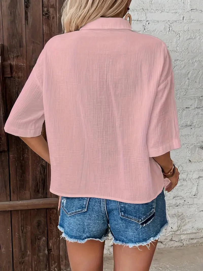 Sylvie™ | Casual Button-Up Zomerblouse