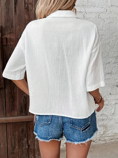 Sylvie™ | Casual Button-Up Zomerblouse