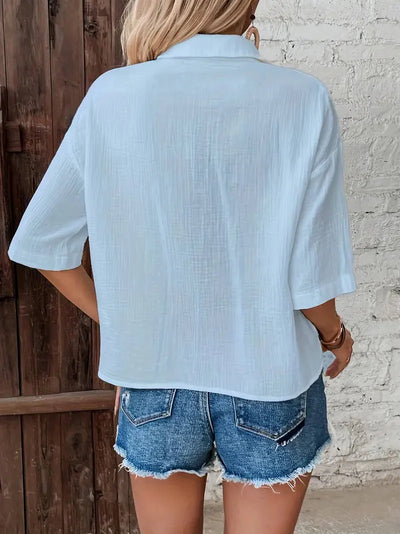Sylvie™ | Casual Button-Up Zomerblouse