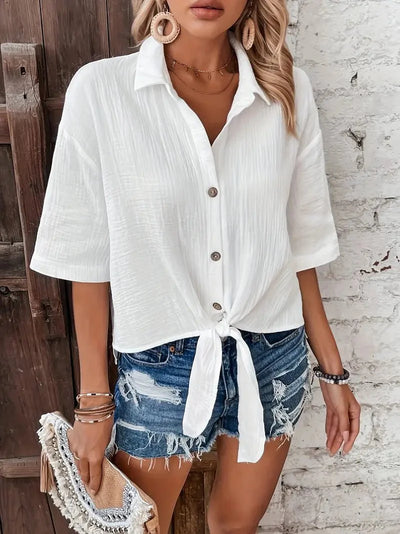 Sylvie™ | Casual Button-Up Zomerblouse